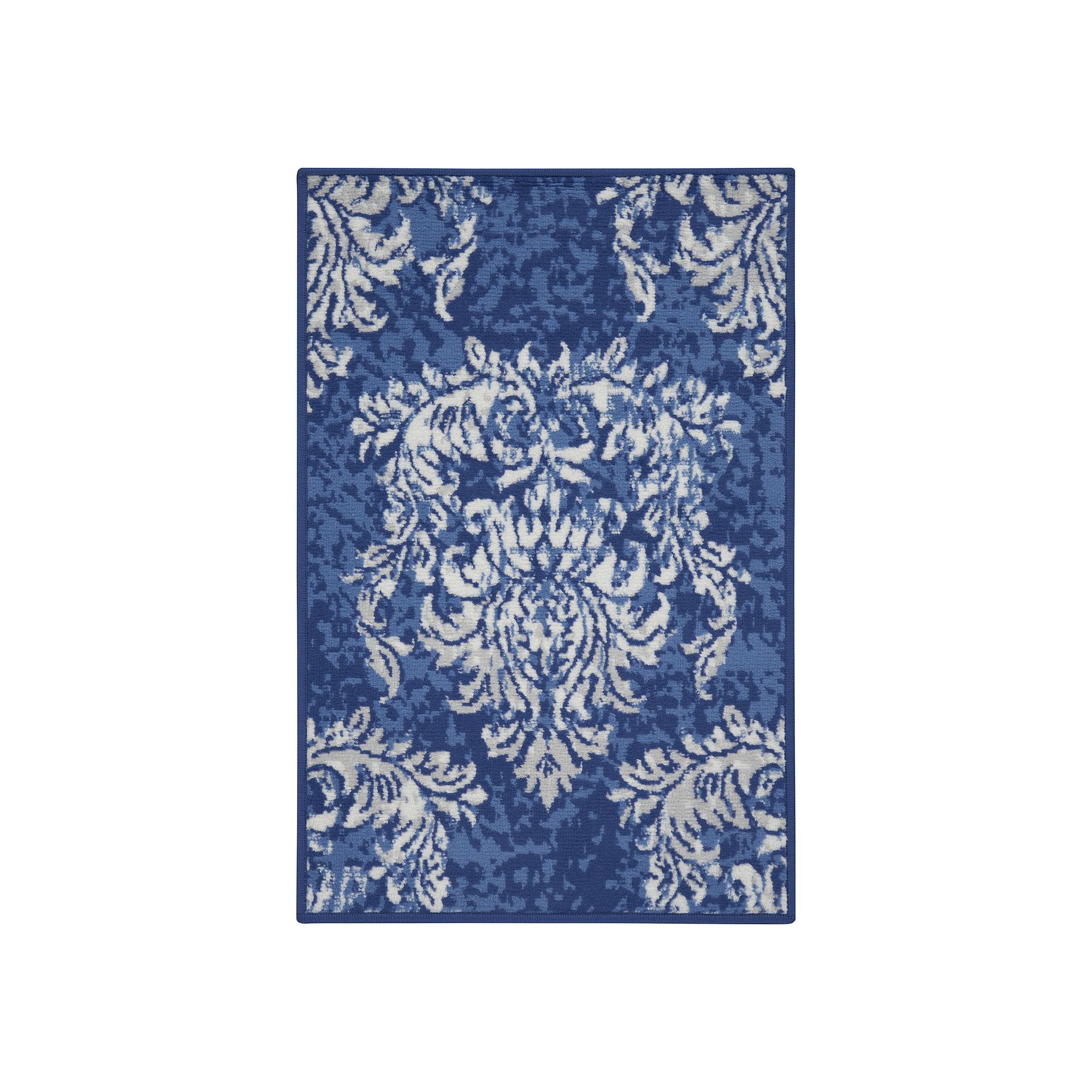 Nourison Whimsicle Floral Area Rug, Navy Ivory