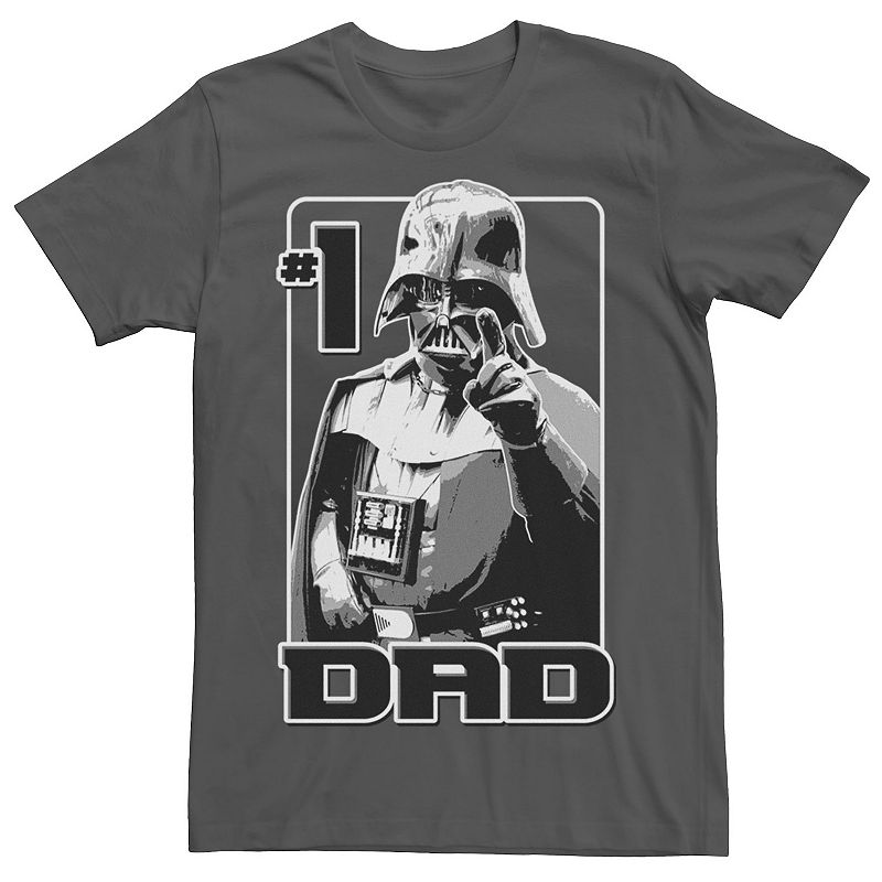 Mens Star Wars Darth Vader Number One Dad Fathers Day Tee, Size: Small, G