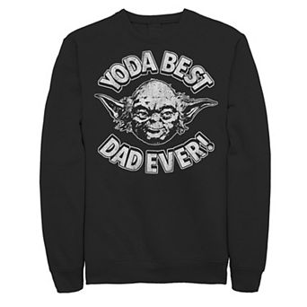 Men's Star Wars Father's Day Yoda Best Dad Ever Head Shot Stamp Sweatshirt