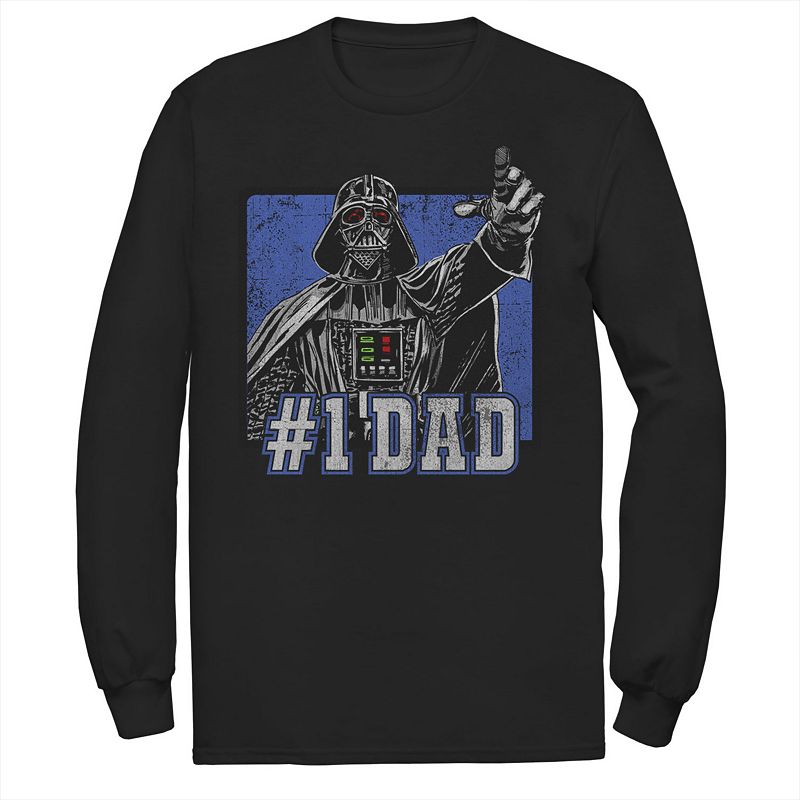 Mens Star Wars Darth Vader Number One Dad Fathers Day Tee, Size: Small, B