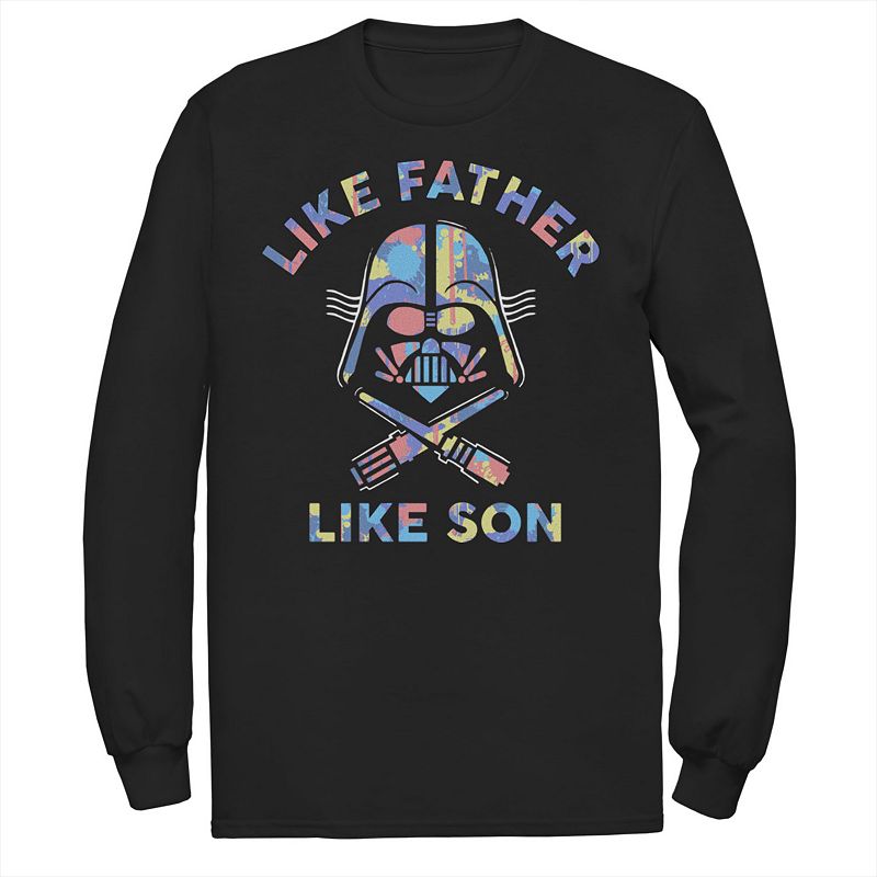 Mens Star Wars Darth Vader Like Father Like Son Paint Splatter Tee, Size: 