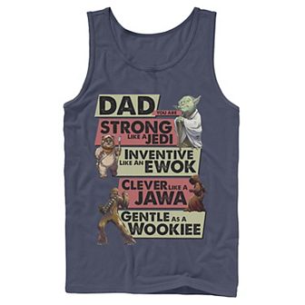 Men's Star Wars Dad You Are Strong Like A Jedi Tank Top