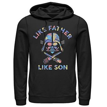 Men's Star Wars Darth Vader Like Father Like Son Paint Splatter Hoodie