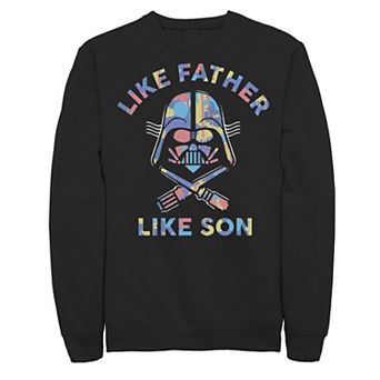 Men's Star Wars Darth Vader Like Father Like Son Paint Splatter Sweatshirt