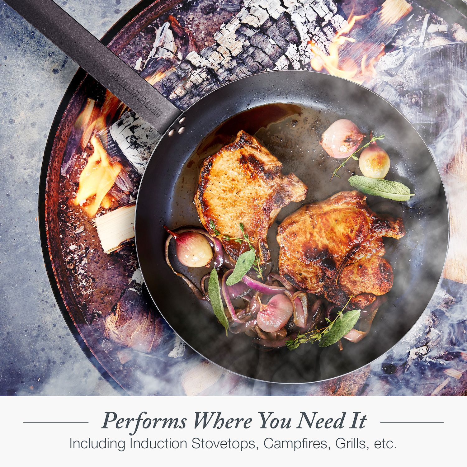 Merten & Storck Pre-Seasoned Carbon Steel Frying Pan - Thumbnail 5