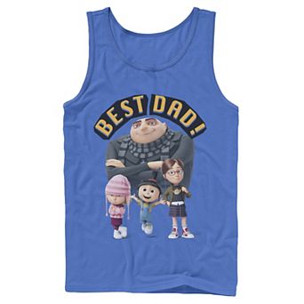 Men's Despicable Me Minions Frankenstein "Best Dad!" Portrait Tank Top