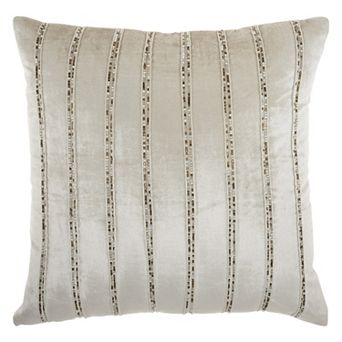 Mina Victory Sofia Beaded Stripes Throw Pillow