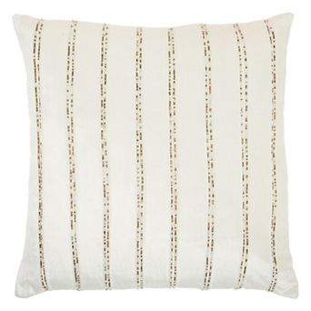 Mina Victory Sofia Beaded Stripes Throw Pillow