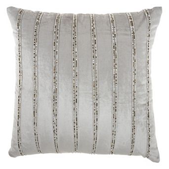 Mina Victory Sofia Beaded Stripes Throw Pillow