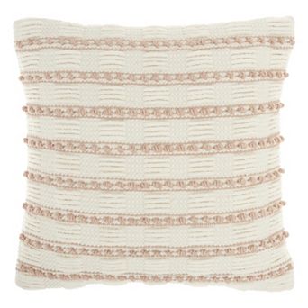 Mina Victory Life Styles Woven Lines and Dots Throw Pillow