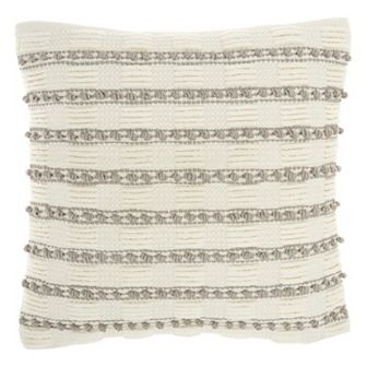 Mina Victory Life Styles Woven Lines and Dots Throw Pillow