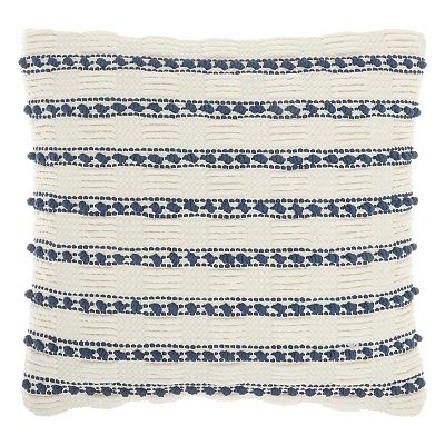Mina Victory Life Styles Woven Lines and Dots Throw Pillow