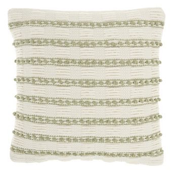 Mina Victory Life Styles Woven Lines and Dots Throw Pillow