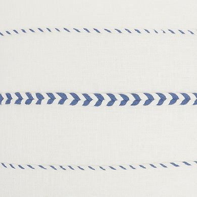 Mina Victory Life Styles Braided Stripes Tassels Throw Pillow