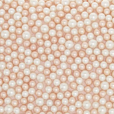 Mina Victory Luminescence Fully Beaded Pearls Throw Pillow