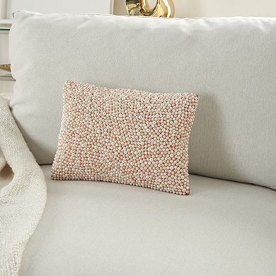 Mina Victory Luminescence Fully Beaded Pearls Throw Pillow