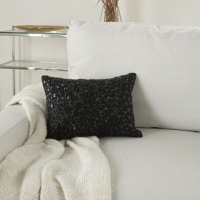 Mina Victory Luminescence Fully Beaded Throw Pillow