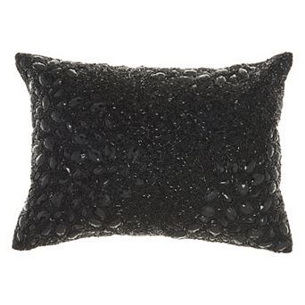 Mina Victory Luminescence Fully Beaded Throw Pillow