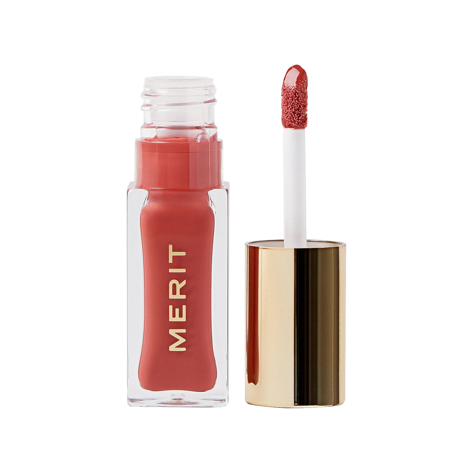 MERIT Shade Slick Hydrating Tinted Lip Oil, Size: 0.23 FL Oz, Pink Red