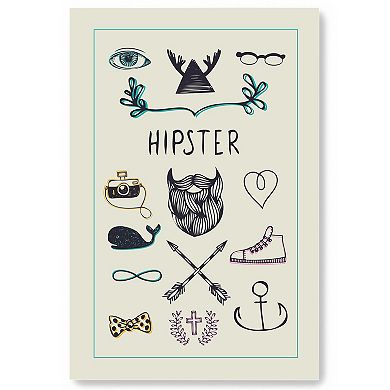 Scribl Soft Cover Hipster Notebook, Lined and Dotted Pages, Made in Canada, 5.5 Inches x 8.25 Inches, 150 pages