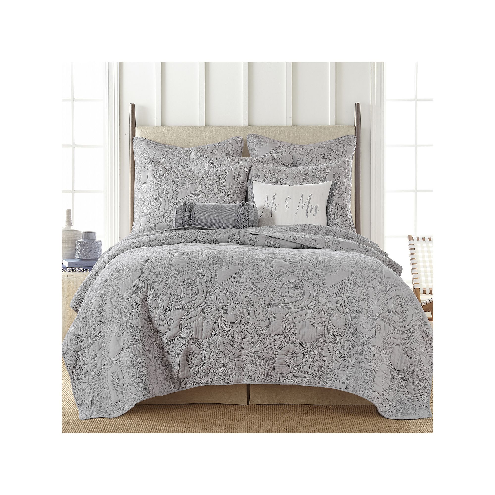 Levtex Home Perla Quilt Set, Gray