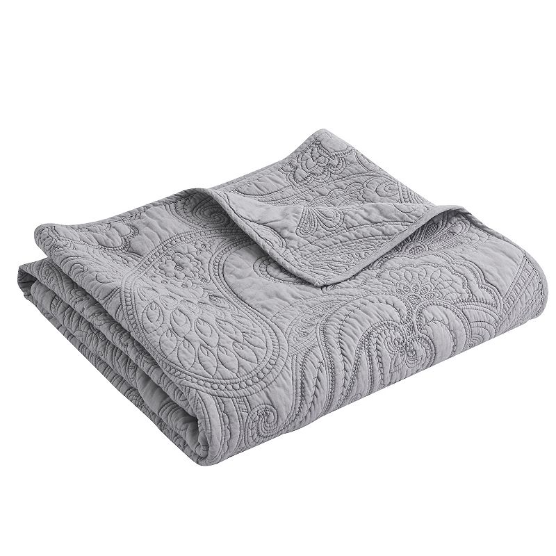 71775628 Levtex Home Perla Quilted Throw, Grey sku 71775628