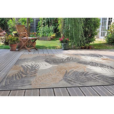 World Rug Gallery Tropical Floral Modern Indoor Outdoor Rug