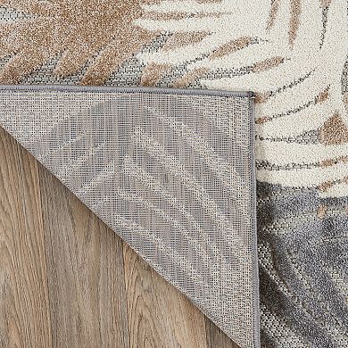 World Rug Gallery Tropical Floral Modern Indoor Outdoor Rug