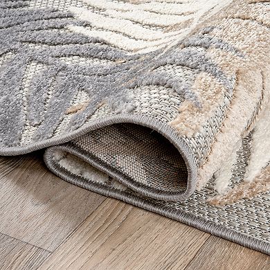 World Rug Gallery Tropical Floral Modern Indoor Outdoor Rug