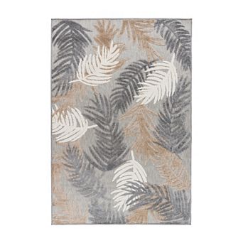 World Rug Gallery Tropical Floral Modern Indoor Outdoor Rug