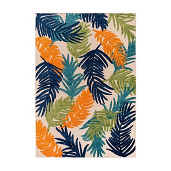 World Rug Gallery Tropical Floral Modern Indoor Outdoor Rug