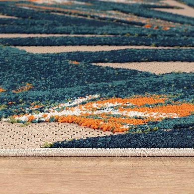 World Rug Gallery Palm Leaves Indoor Outdoor Rug