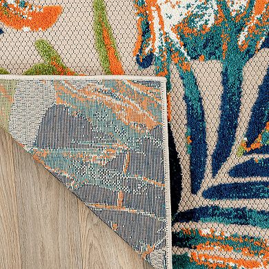 World Rug Gallery Palm Leaves Indoor Outdoor Rug
