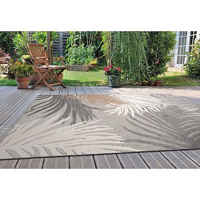 World Rug Gallery Contemporary Tropical Large Floral Indoor Outdoor Rug