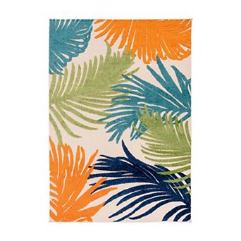 World Rug Gallery Contemporary Tropical Large Floral Indoor Outdoor Rug
