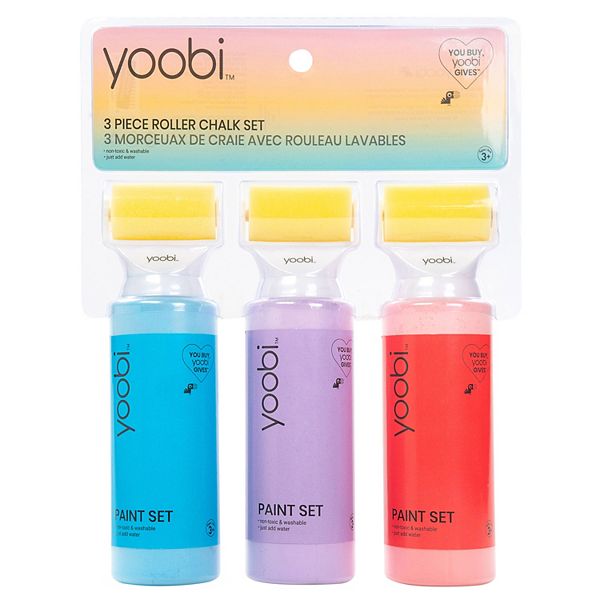 Yoobi 3piece Paint Roller Chalk Set Multicolor