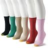 Women's GOLDTOE® 6-Pack Casual Ribbed Crew Socks