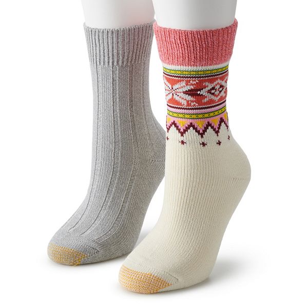 Women's GOLDTOE® Heritage Remix 2Pack Fairisle Crew Socks