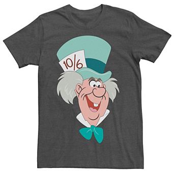Disney's Alice In Wonderland Men's Mad Hatter Big Face Graphic Tee