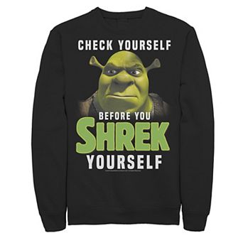 Men's Shrek Check Yourself Before You Shrek Yourself Sweatshirt