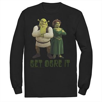 Men's Shrek Fiona & Shrek Get Ogre It Text Poster Tee