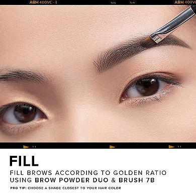 Dual-Ended Angled Powder Eyebrow Brush 7B