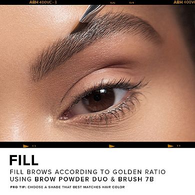 Dual-Ended Angled Powder Eyebrow Brush 7B