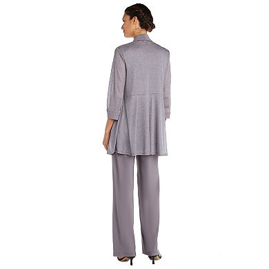 Petite R&M Richards 2-piece Ribbed Top & Pants Set