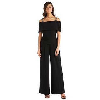 Petite R&M Richards Off-Shoulder Ruched Jumpsuit