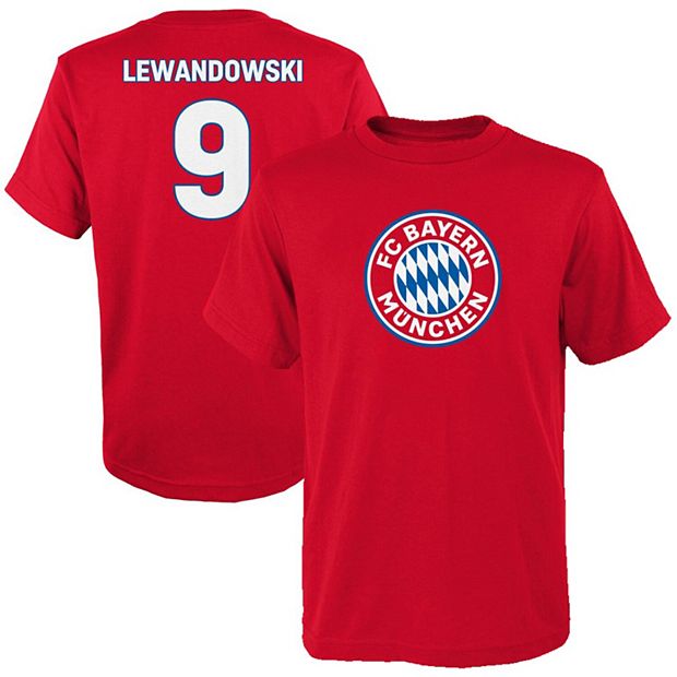 Youth Robert Lewandowski Red Bayern Munich Name & Number T-Shirt