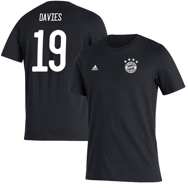 Mens adidas Alphonso Davies Black Bayern Munich Amplifier Name & Number T-
