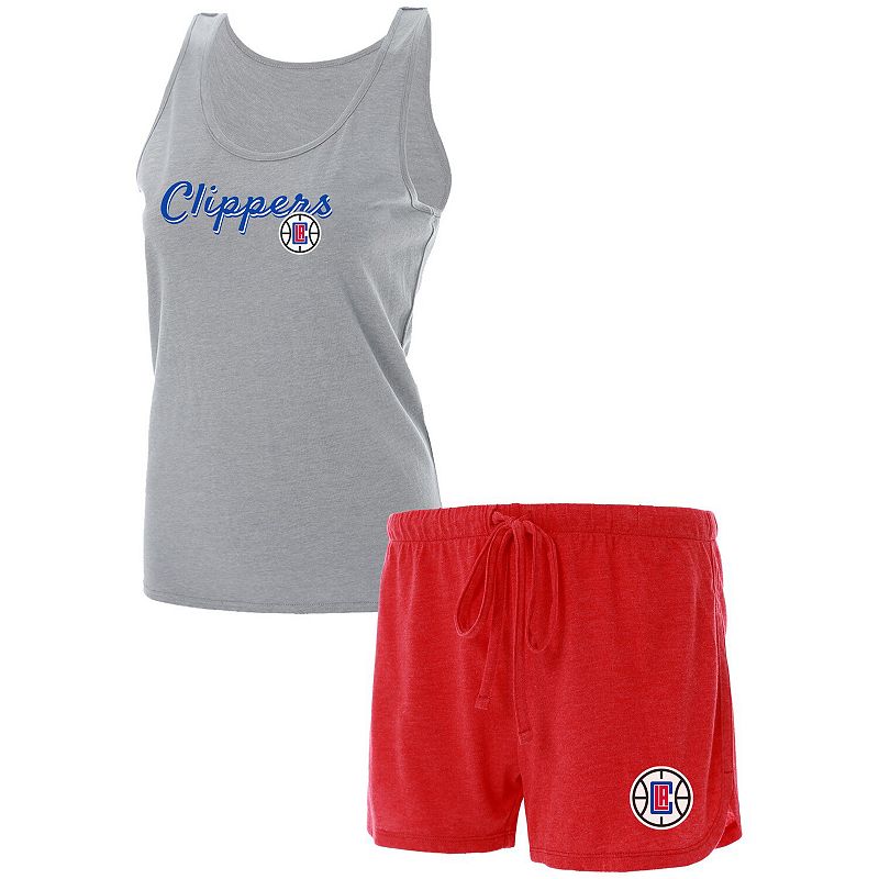 Womens Concepts Sport Heathered Gray/Heathered Red LA Clippers Anchor Tank