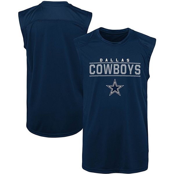 Youth Navy Dallas Cowboys Competitor Muscle Tank Top