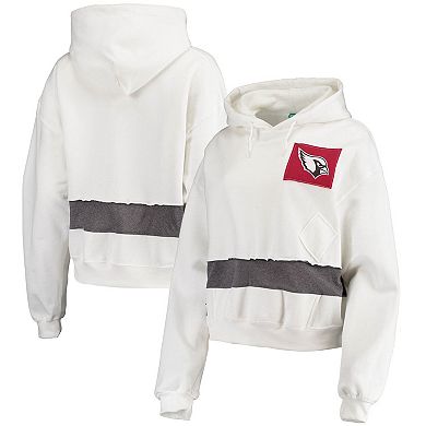 Women's Refried Apparel White Arizona Cardinals Sustainable Crop Dolman Pullover Hoodie